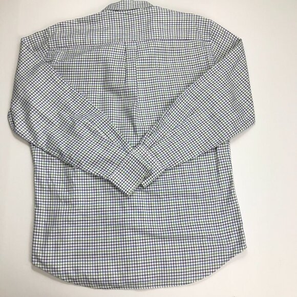 Peter Millar Men Large 100% Cotton White Multi-Color Plaid Shirt - Picture 6 of 6